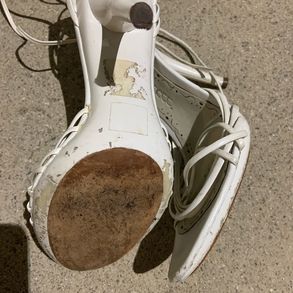 7M Jessica bennette white thin strap stiletto heel - Picture 5 of 6